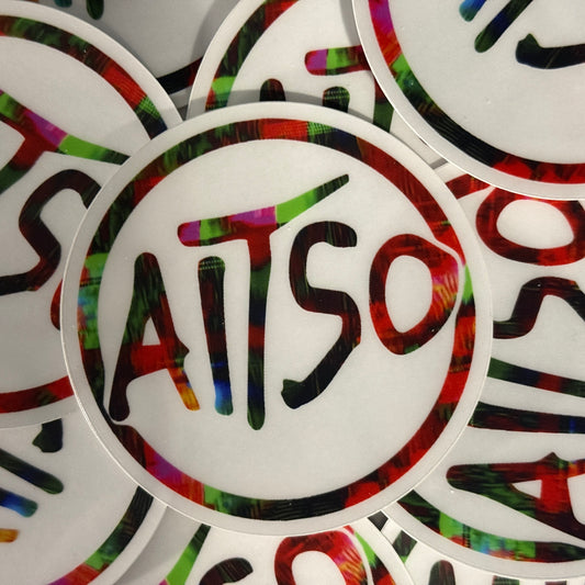 transparent circle aitso logo 7 sticker