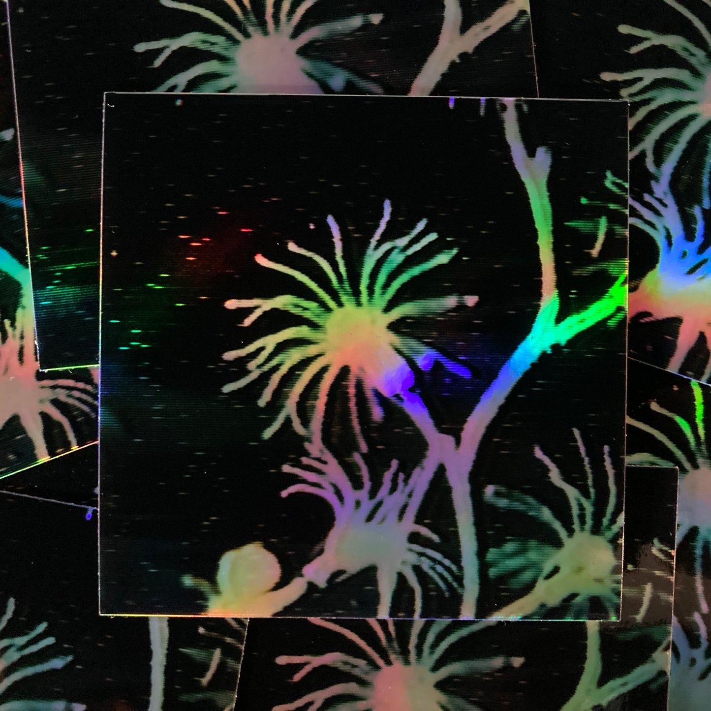 holographic underwater plant sticker