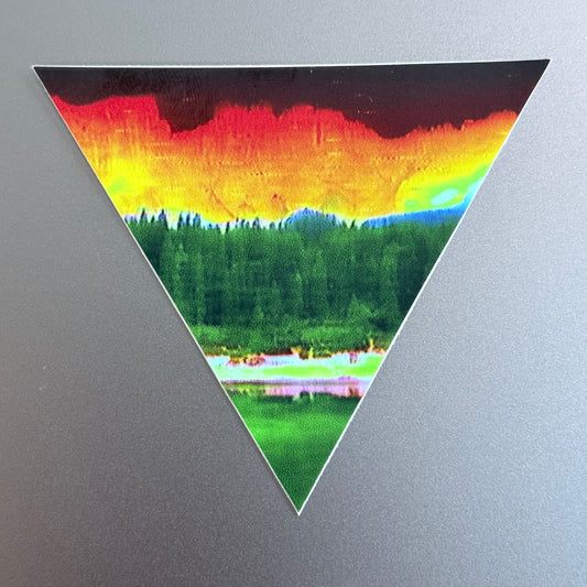 forest mountain triangle sticker