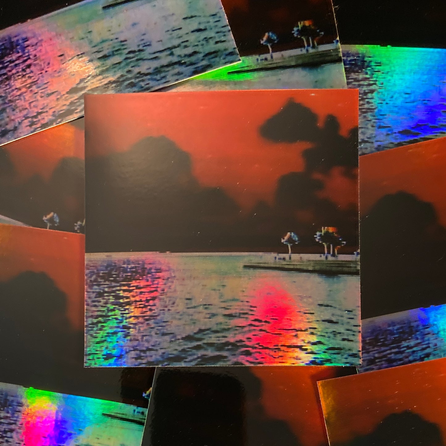 holographic lake sticker