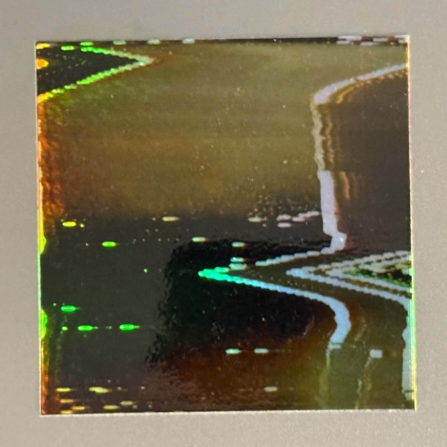 glitched walk holographic sticker
