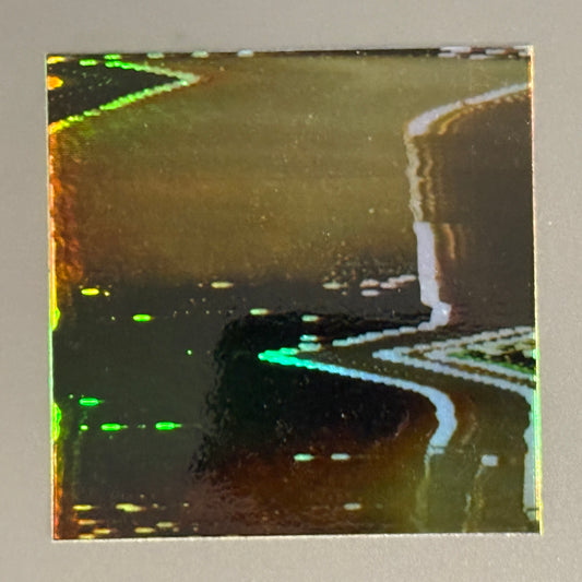glitched walk holographic sticker
