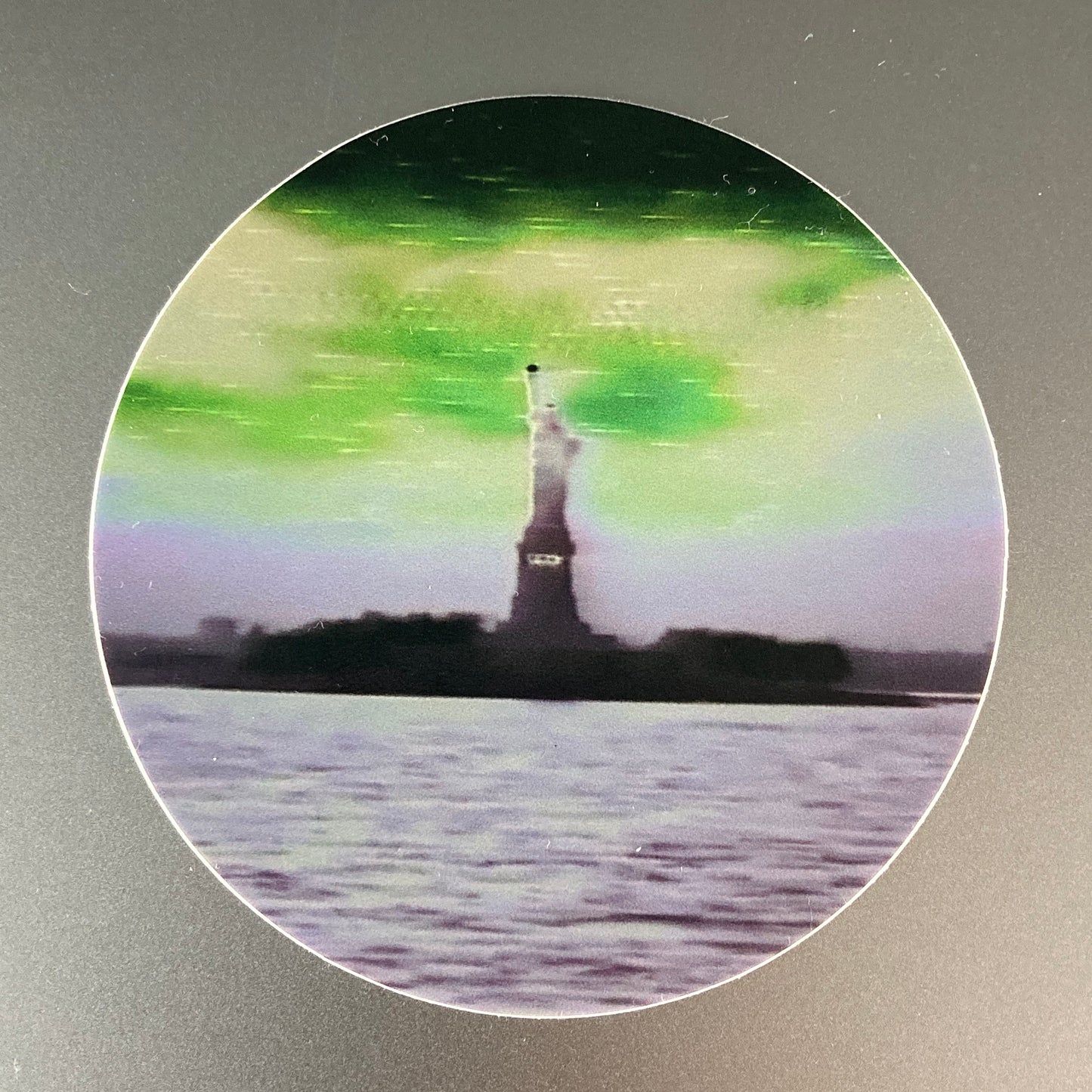 statue of liberty circle sticker