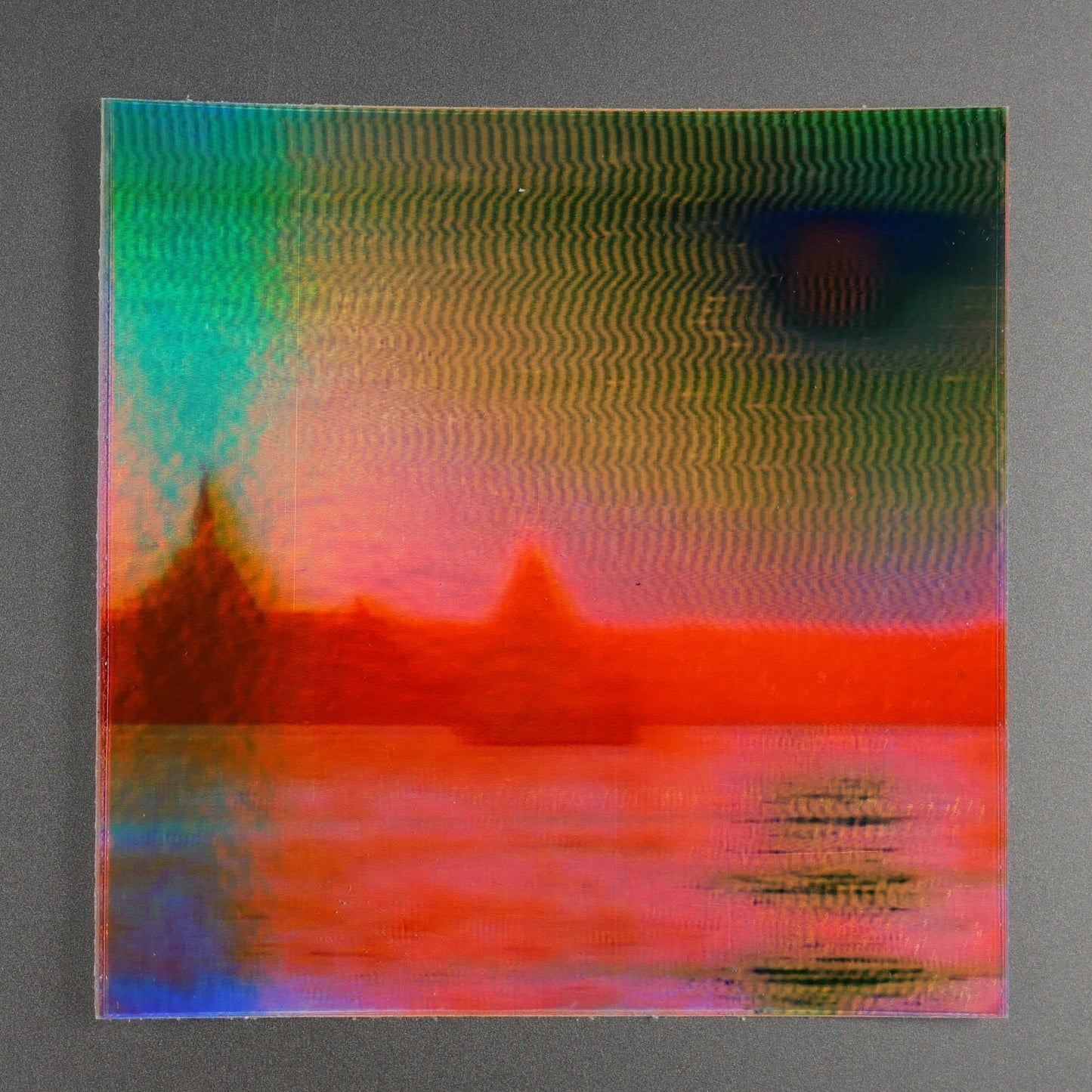 holographic sailboat sticker